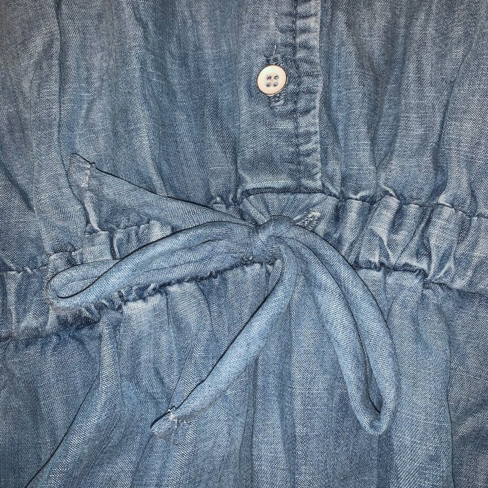 BELLA DAHL GIRLS DENIM CHAMBRAY DRESS - Picture 6 of 11